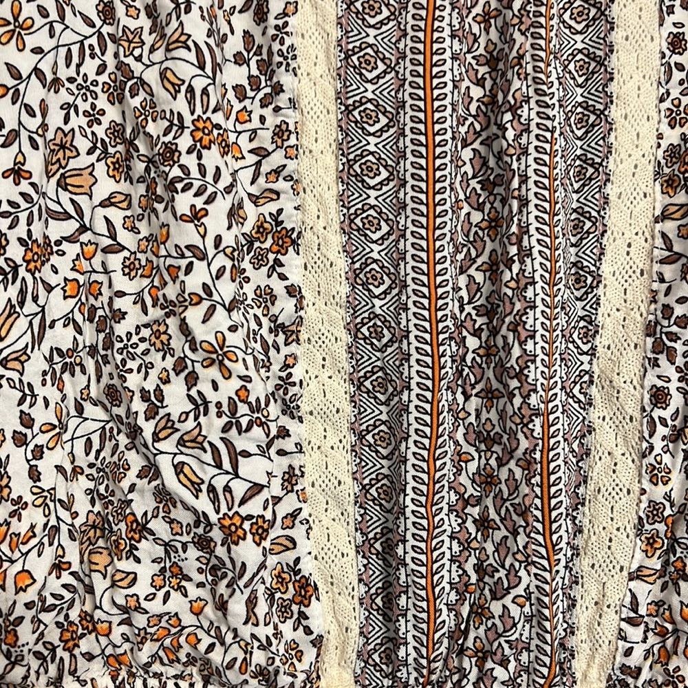 Boutique orange floral midi dress - Picture 2 of 3